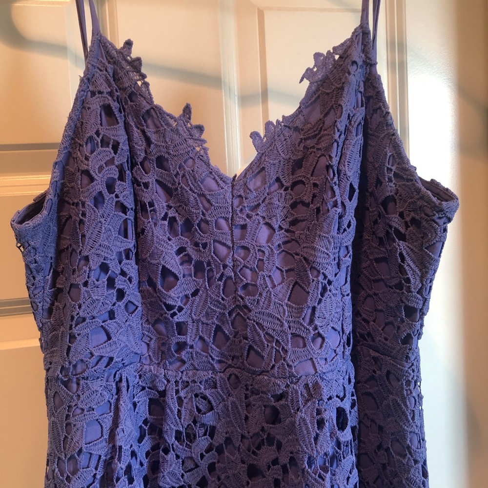 Astr the Label Purple Lace midi Dress